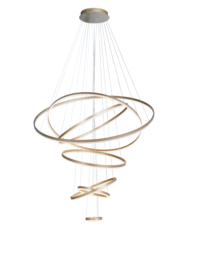 CL07H004 MYXA Seven-Ring Spiral LED Chandelier | Lights by Tisva